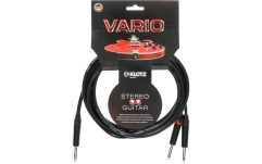 Cablu stereo chitară Klotz stereo guitar cablejack plug 3p - 2x jack plug 2p