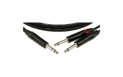 Cablu stereo chitară Klotz stereo guitar cablejack plug 3p - 2x jack plug 2p