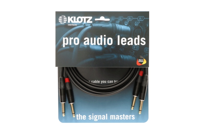 Cablu stereo clape Klotz pro stereo keyboard cablejack plug: straight - straight - 3 m