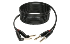 Cablu stereo profesional Klotz pro stereo keyboard cable straigth and angled jack plugs - 6 m