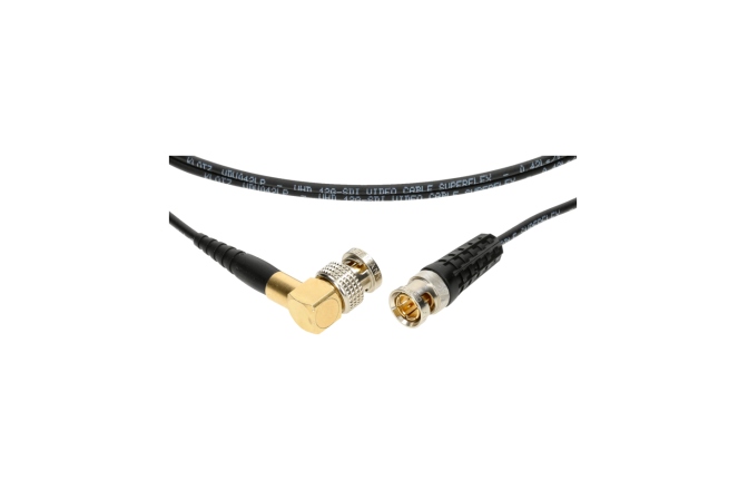 Cablu UHD BNC Klotz ultra thin super flex UHD patch cable - BNCPro angled plug - BNCslim plug for HD / UHD / 12G / 4K / 8K - 1,5 m