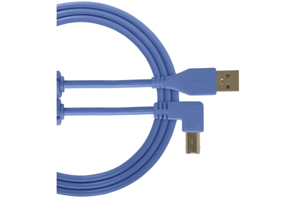Ultimate Audio Cable USB 2.0 A-B Angled 3m - Blue Ultimate Audio Cable USB 2.0 A-B Angled 3m - Blue