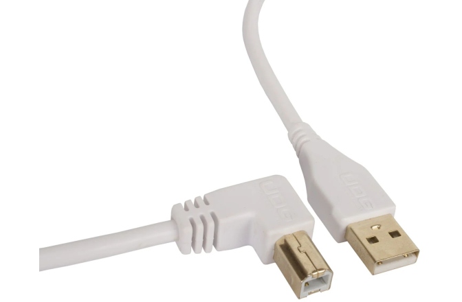 Cablu USB UDG Ultimate Audio Cable USB 2.0 A-B Angled 3m - White