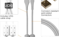 Cablu USB UDG Ultimate Audio Cable USB 2.0 A-B Straight 1m - White