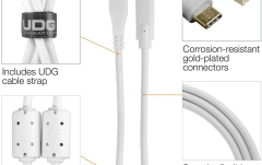 Cablu USB UDG Ultimate Audio Cable USB 2.0 B-C Straight 1.5m - White