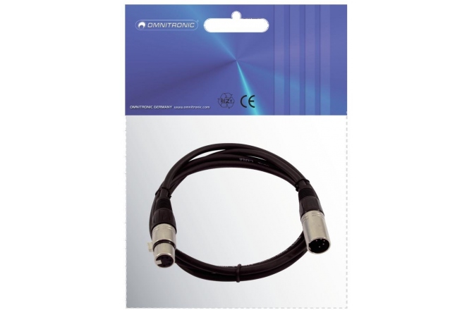 Cablu XLR 5 pini Omnitronic Mic Cable XLR-5pin 1.5m