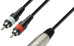 Cablu XLR la RCA Adam Hall 3Star XLRm-2RCA 6m