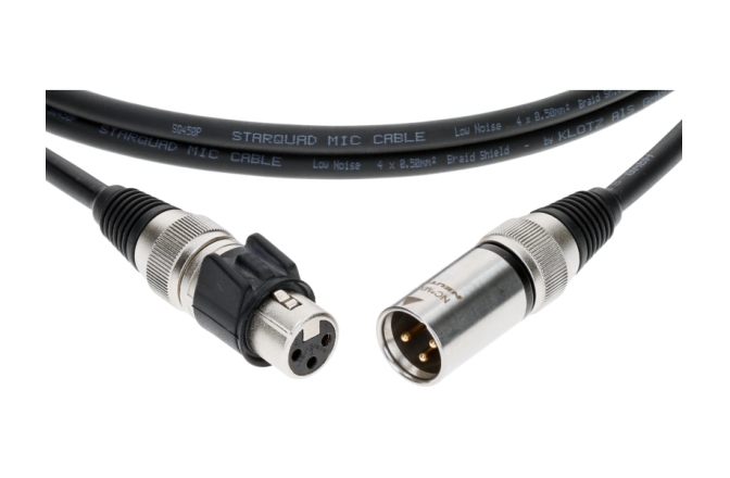 Cablu XLR profesional Klotz professional StarQuad microphone cable with XLR by Neutrik® 'heavy duty' - 4x 0.50 mm² - 5 m