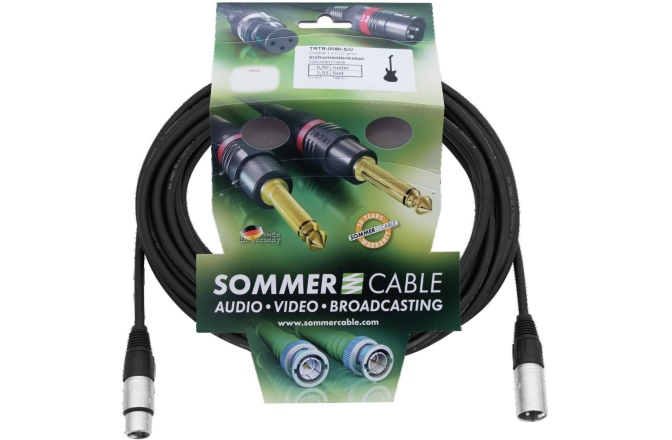 Cablu XLR Sommer Cable XLR 3pin 15m bk Neutrik