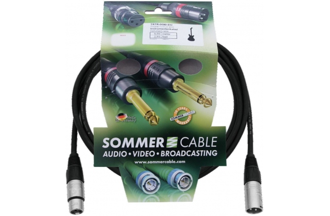 Cablu XLR Sommer XLR cable 3pin 3m bk Neutrik