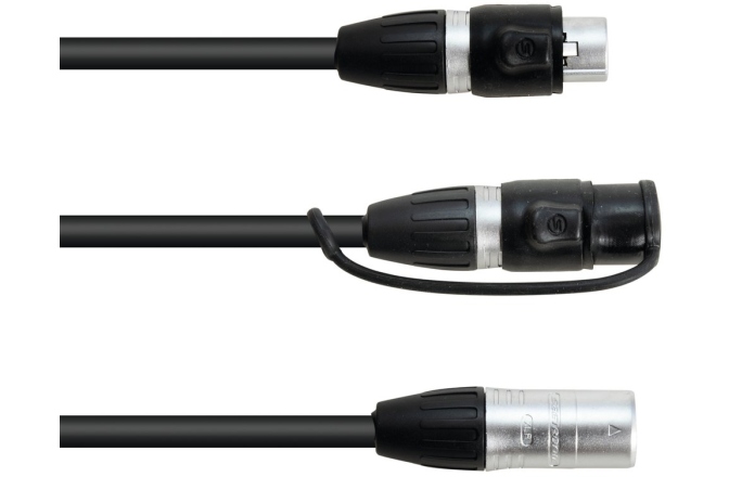 Cablu Y DMX Eurolite Adapter Cable DMX IP XLR 3pol(m)/2xIP XLR 3pol(f)