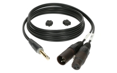 Cablu Y flexibil Klotz Y cable - lightweight - insertTRS 6.3 mm - 2x XLR 3p F/M - 2 m