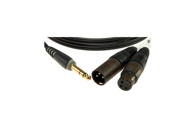 Cablu Y flexibil Klotz Y cable - lightweight - insertTRS 6.3 mm - 2x XLR 3p F/M - 2 m