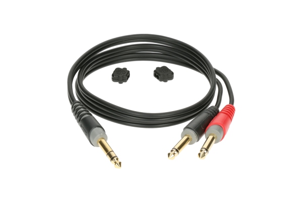 Y cable - lightweight - insertTRS 6.3 mm - 2x TS 6.3 mm - 1 m Y cable - lightweight - insertTRS 6.3 mm - 2x TS 6.3 mm - 1 m