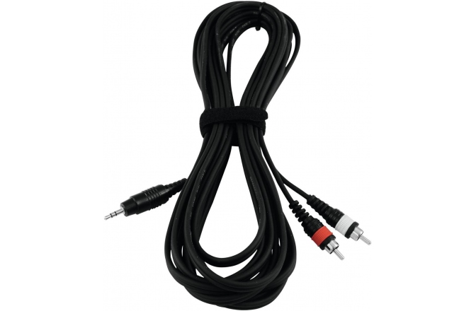 Cablu Y Omnitronic Adaptercable 3.5 Jack/2xRCA 6m bk