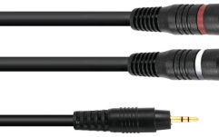 Cablu Y Omnitronic Adaptercable 3.5 Jack/2xRCA 6m bk