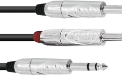 Cablu Y Omnitronic Adaptercable Jack/2xJack 3m