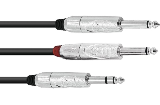 Cablu Y Omnitronic Adaptercable Jack/2xJack 3m