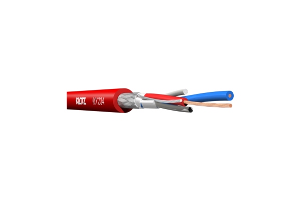 balanced patch and microphone cable high screen - PVC - red - 300 m