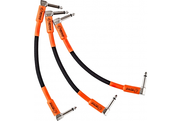 Patch Cable - 18cm/0,6ft. Black Tweed, ANGLE/ANGLE, Economy Series