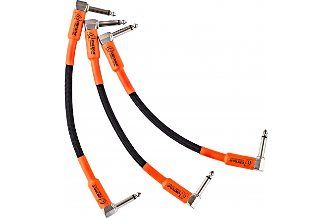 Cabluri Patch Ortega Patch Cable - 18cm/0,6ft. Black Tweed, ANGLE/ANGLE, Economy Series