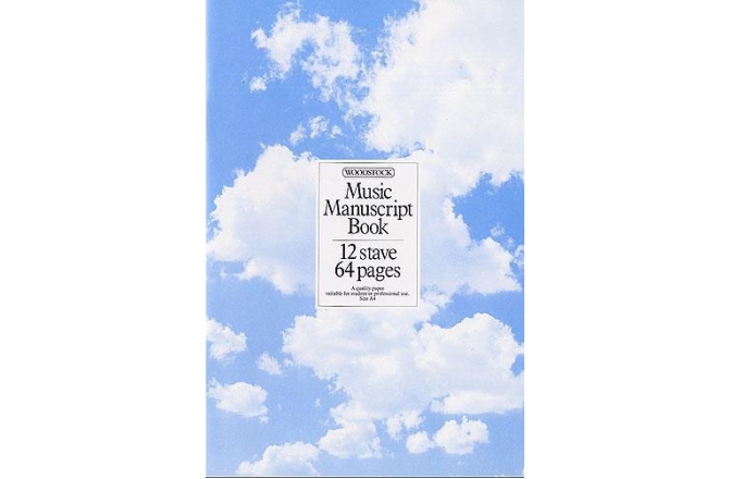Caiet de muzică No brand Music Manuscript Book: 12 Stave 64 Pages Stitched