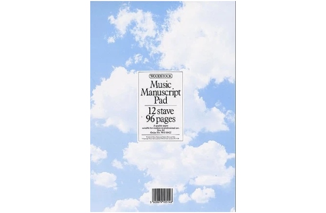 Caiet de muzică No brand Music Manuscript Book: 12 Stave 96 Pages