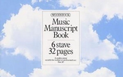 Caiet de muzică No brand Music Manuscript Book: 6 Stave 32 Pages Stitched