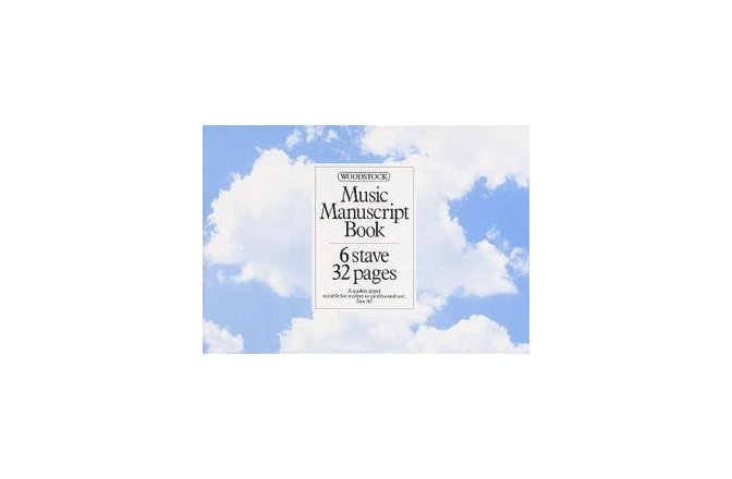 Caiet de muzică No brand Music Manuscript Book: 6 Stave 32 Pages Stitched
