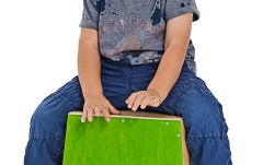 Cajon pentru copii Nino Percussion Stackable Small Cajon - Green