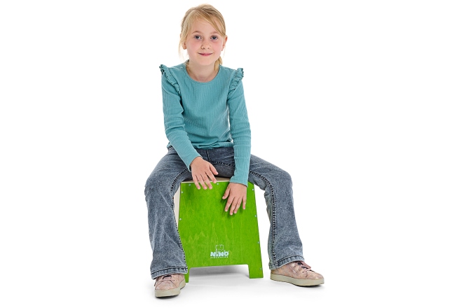Cajon pentru copii Nino Percussion Stackable Small Cajon - Green