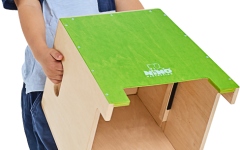 Cajon pentru copii Nino Percussion Stackable Small Cajon - Green
