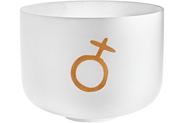Meinl Planetary Tuned Crystal Singing Bowl, 12" / 30 cm, Earth Platonic Year 172.06 Hz, Crown Chakra