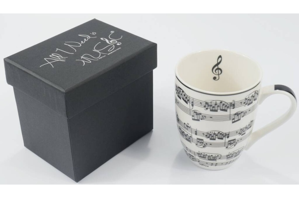 Mug Notelines White 300 ML Mug Notelines White 300 ML