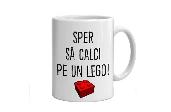 Cană pentru cafea No brand Cana Sper sa calci pe un LEGO