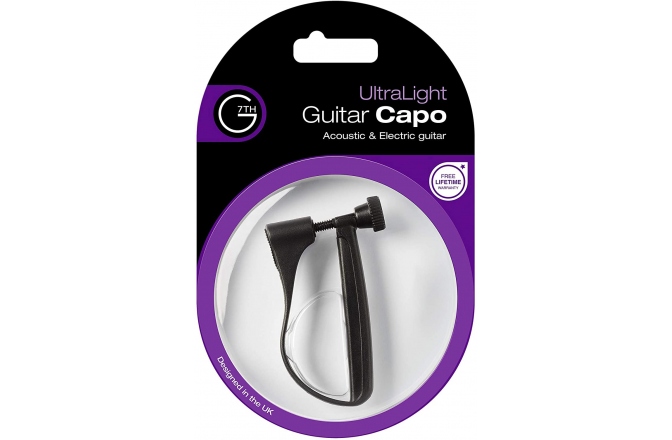 Capodastru G7th UltraLight Guitar Capo Acoustic/Electric Black