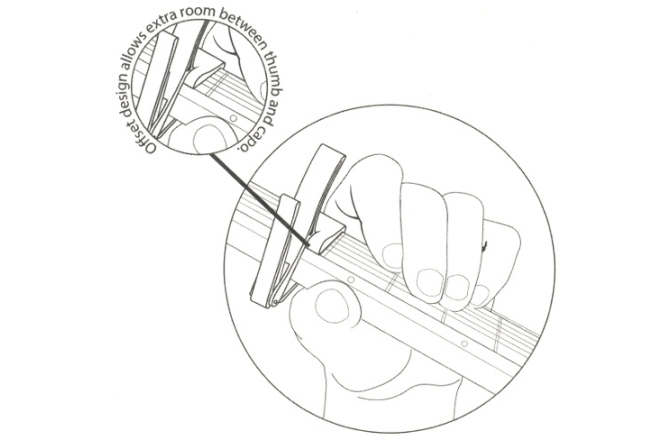 Capodastru Grover GP750SL Ultra Capo - Matte Silver