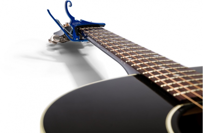 Capodastru Kyser Quick-Change Capo Acoustic Guitar Blue