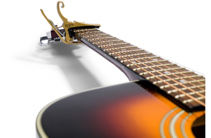 Capodastru Kyser Quick-Change Capo Acoustic Guitar Gold