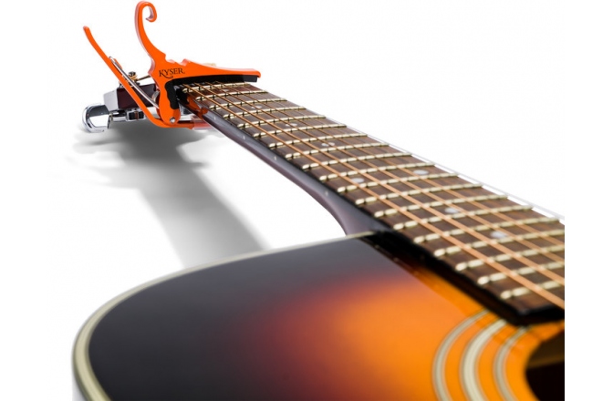 Capodastru Kyser Quick-Change Capo Acoustic Guitar Orange Blaze