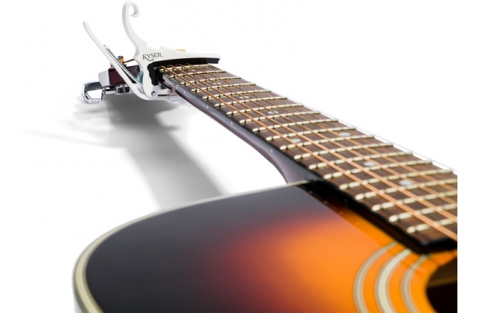 Capodastru Kyser Quick-Change Capo Acoustic Guitar White