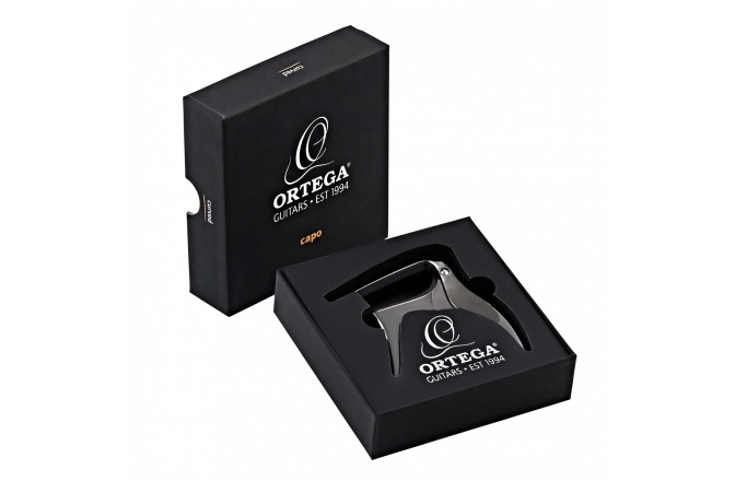 Capodastru Ortega Capodaster Uke/Banjo Special Edition Black Chrome With Gift Box