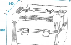 Carcasă universală cu compartiment Roadinger Universal Tray Case AM-1, bk