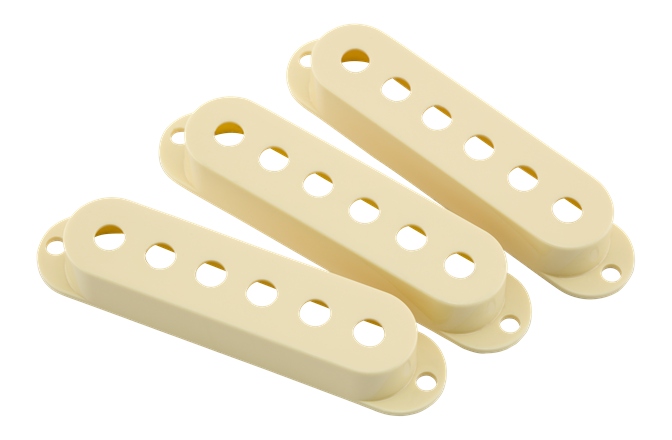 Carcase de Doze pentru Chitară Fender Road Worn Stratocaster Pickup Covers Aged White (3)