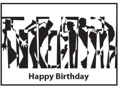 Card Happy Birthday Jazz
