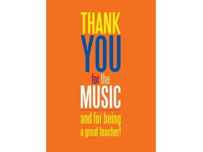 Card Thank You For The Music Greeting