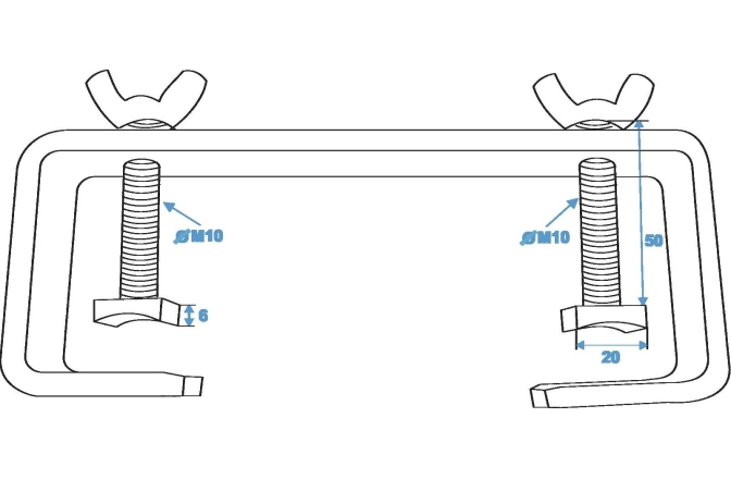 Cârlig de montare Eurolite TCH-50/20 C-Clamp silver