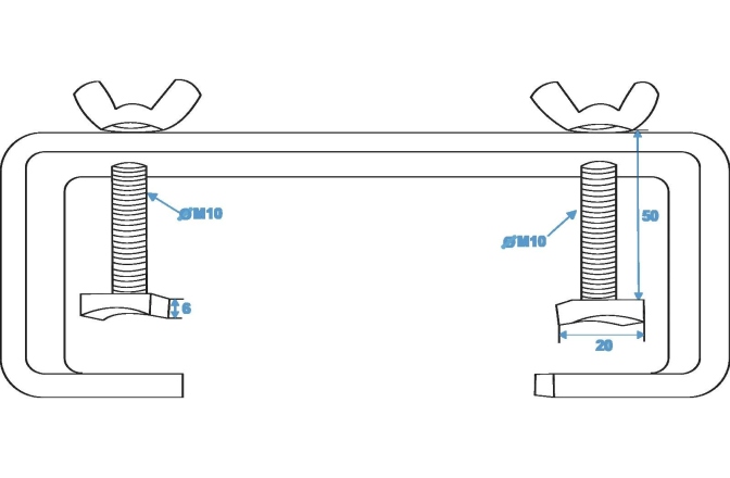 Cârlig de montare  Eurolite TCH-50/30 C-Clamp silver