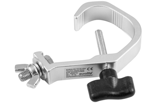 Cârlig de montare Eurolite TH-22 Theatre Clamp Slim silver