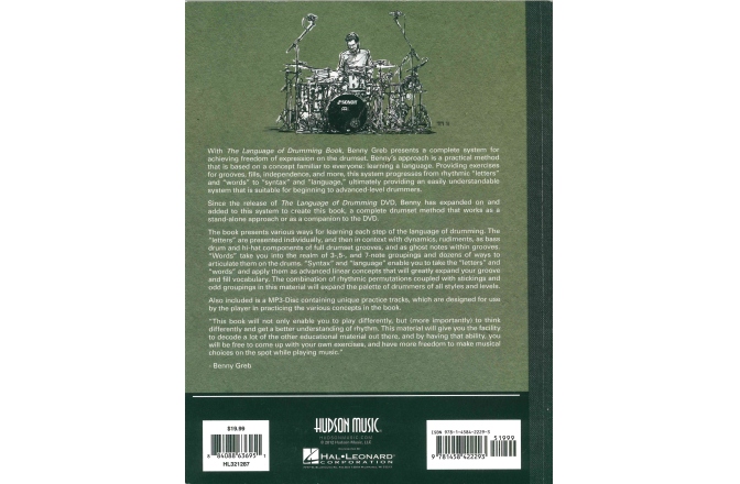 Carte + CD Meinl Benny Greb "The language of drumming" Textbook incl. MP3-CD